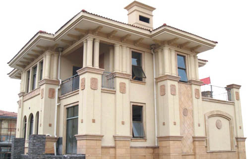 仿石漆仿石層抗水性良好，穩(wěn)定著色，不發(fā)白，無色差